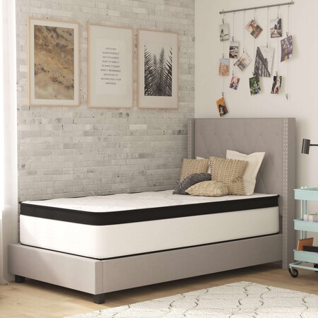 Flash Furniture 12" Firm Hybrid Mattress-Twin Mattress in a Box CL-FR231-12-T-GG